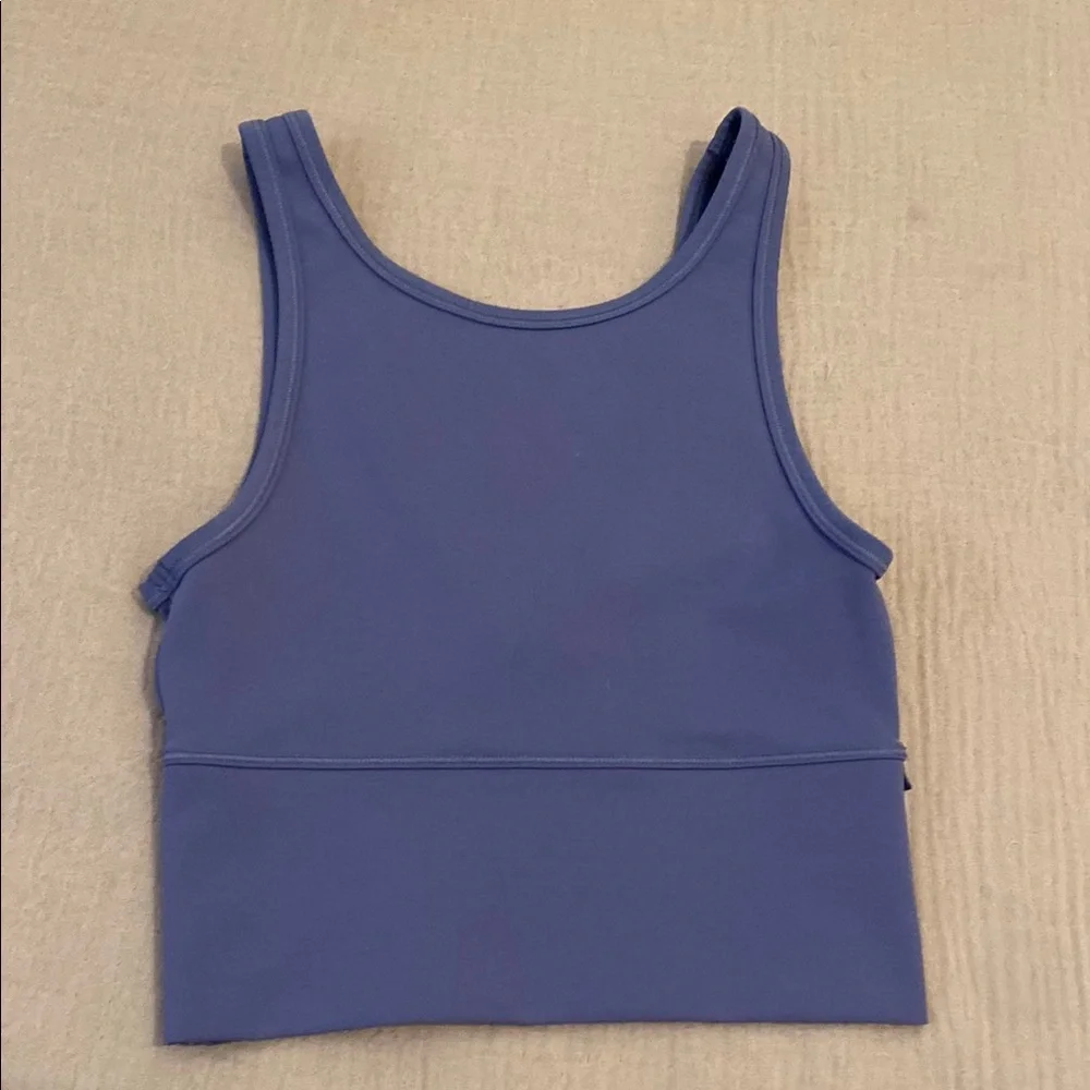 Lululemon athletica Blue Sleeveless Crop Top.